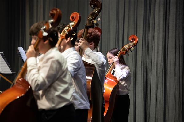 Students performing at the 2023-2024 All County Orchestra Concert